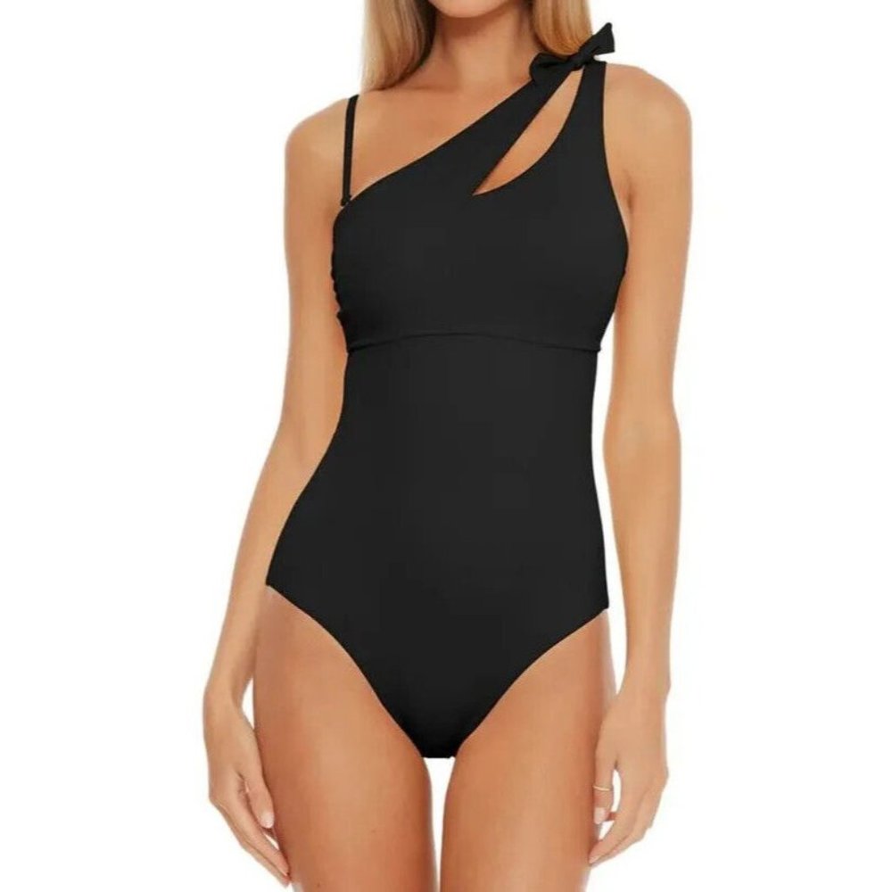 Becca By Rebecca Virtue color code sadie asymmetric one piece women's small